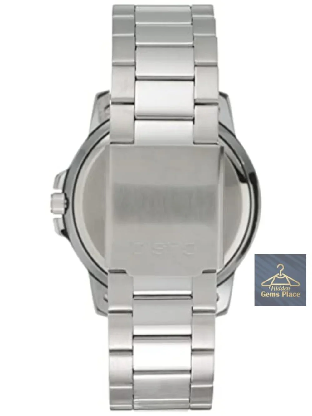 Men's Diver Style Stainless Steel Quartz Watch 50M Water Resistant